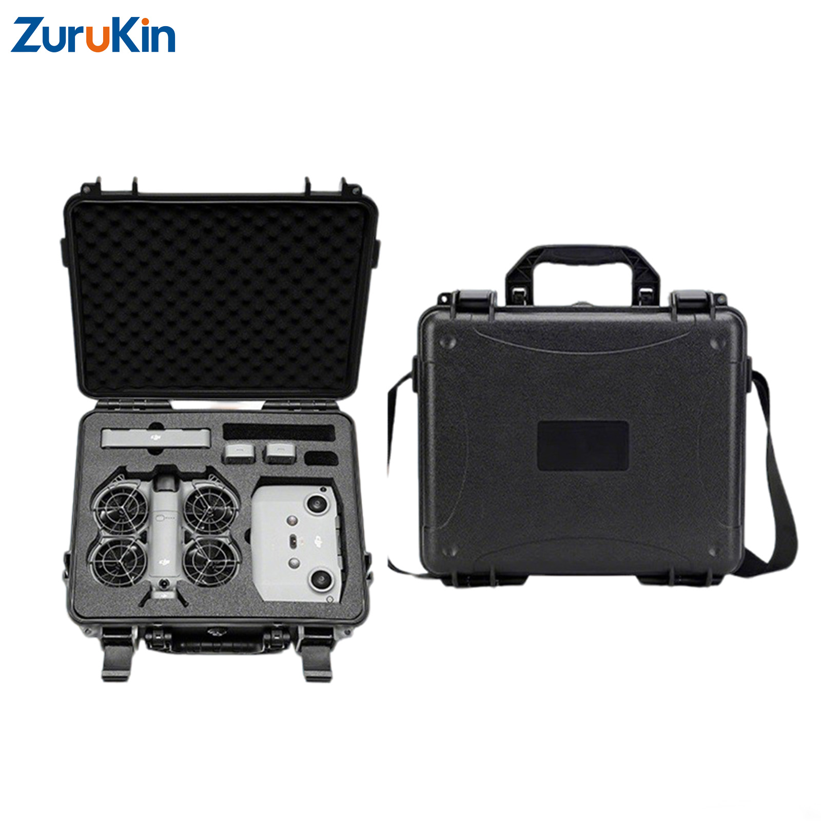 Drone Battery Strap - ZuruKin ハードシェルキャリングケース ショルダーストラップ付き DJI NEO2 ドローンコンボ用