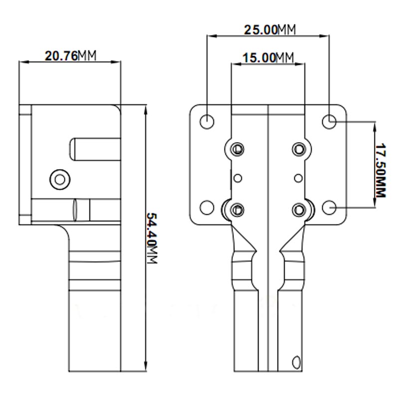Drone Landing Gear - 2 個 25 グラムミニメタルワームサーボ電動格納式着陸装置 113/77 ミリメートル