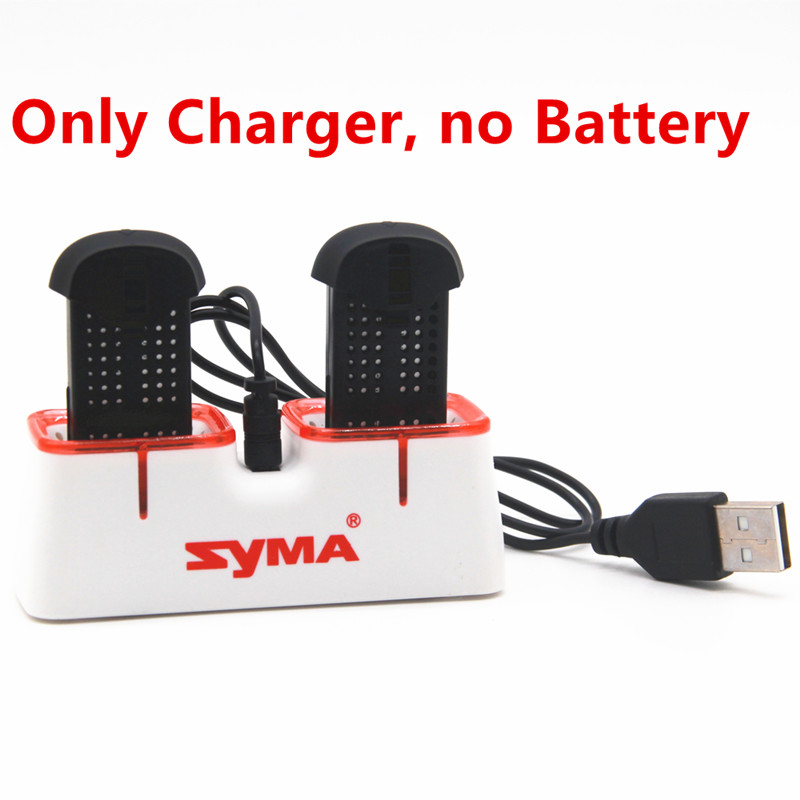 Drone Charger - Syma X22 X22W ドローンバッテリー用デュアルUSB急速充電器 2in1充電ケース 過充電保護機能付き