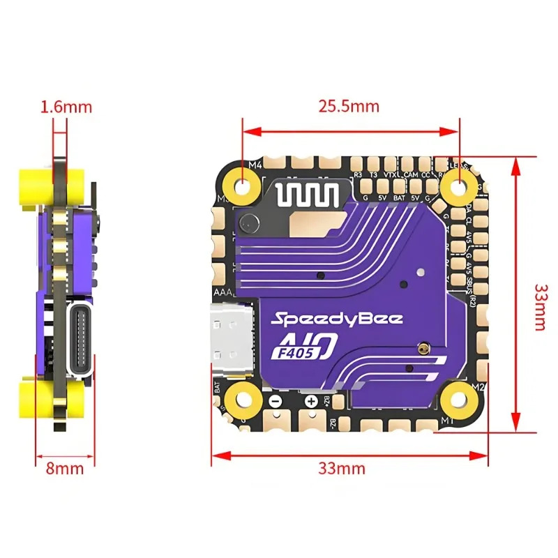 SpeedyBee F405 AIO フライトコントローラー - Drone Flight Controller のレビューと価格